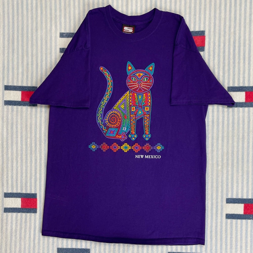 Vintage Sportex Cat Pattern Art Design New Mexico tourist short sleeve tee shirt